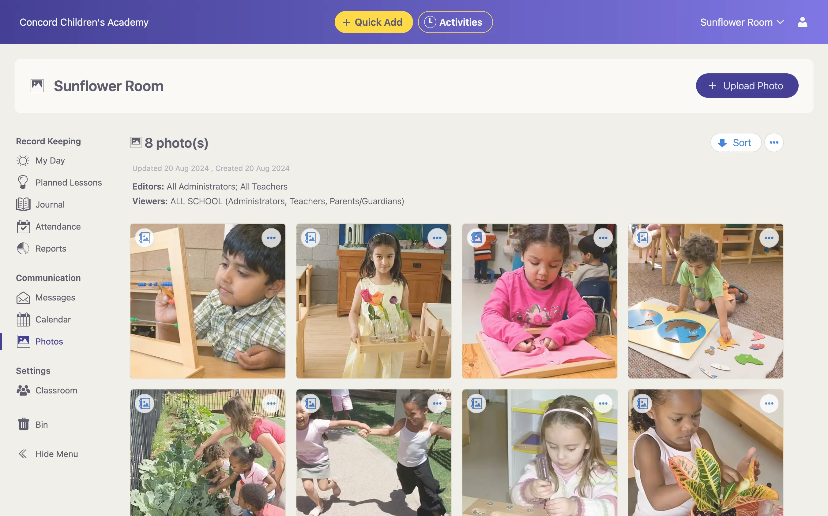 Share Photos in Classroom Share